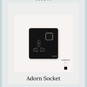13A Single Socket Tempered Glass Adorn Series