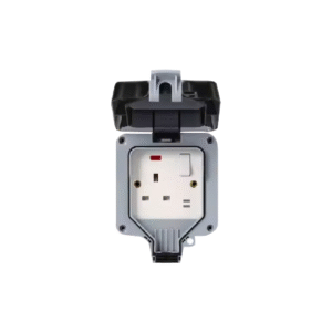 13A Single Outdoor Socket Plastic - USB