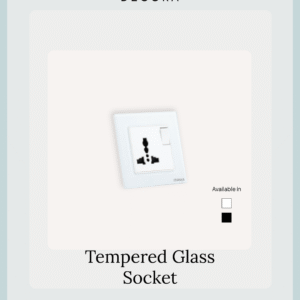 13A Single Socket Tempered Glass - Plain