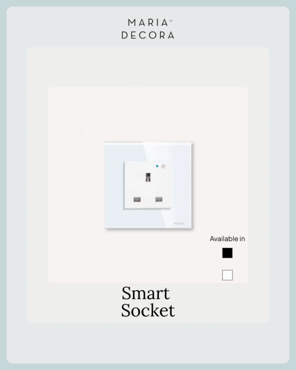 13A Single Socket Tempered Glass - Plain