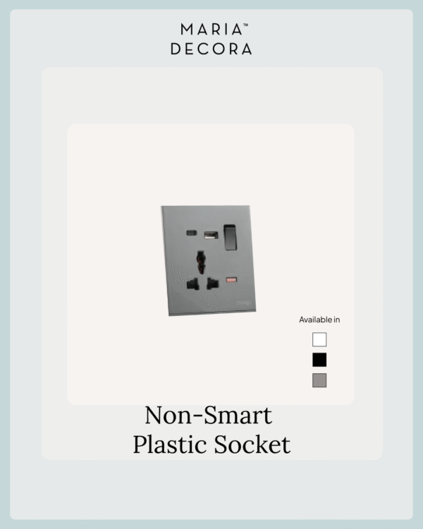 13A Single Socket Tempered Glass  + Type C