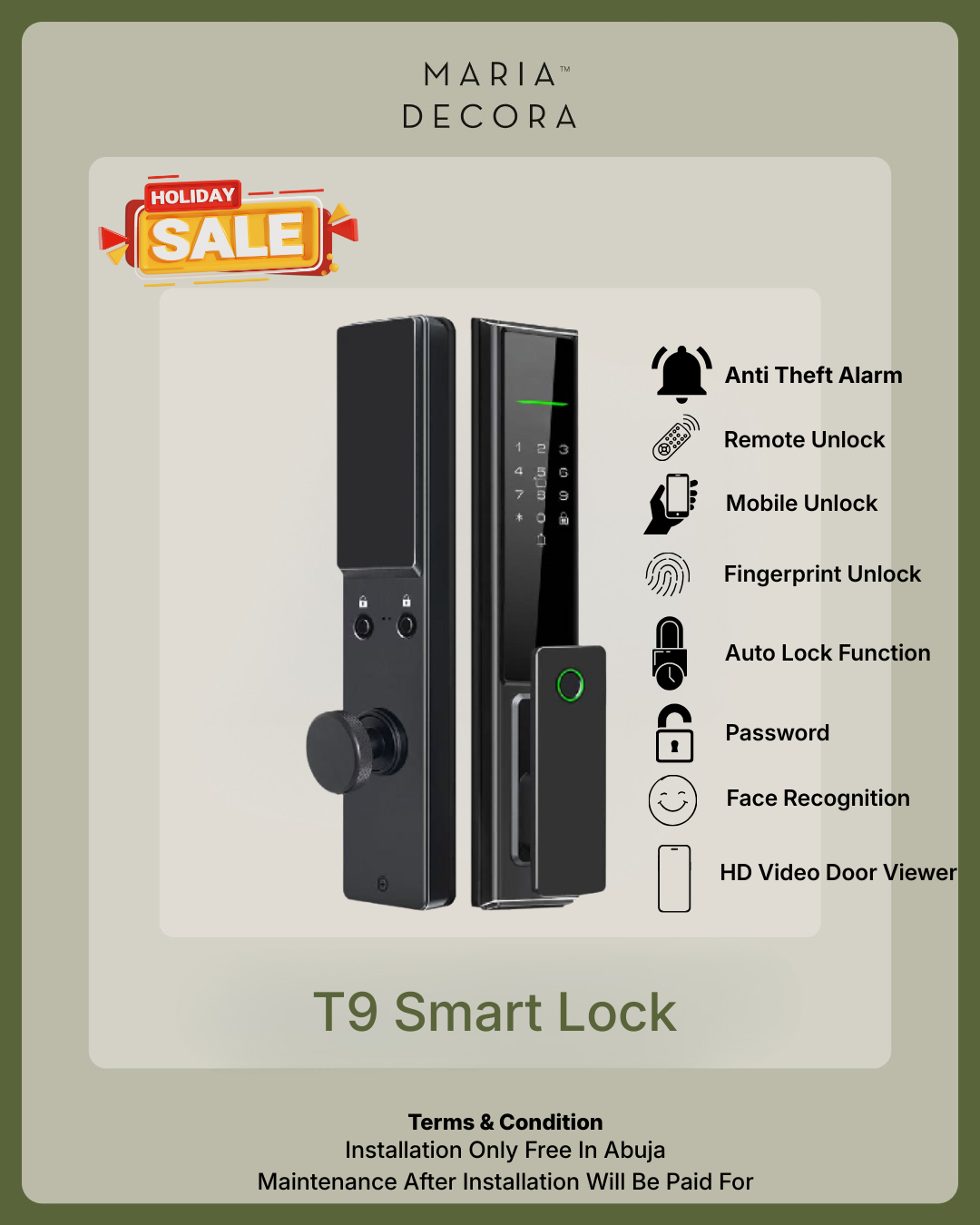 T9 Smart Door Lock