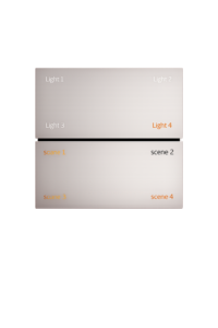 Madrid Smart Scene Switch with elegant glass finish, customizable lighting scenes, and subtle LED indicators installed in a modern luxury home.